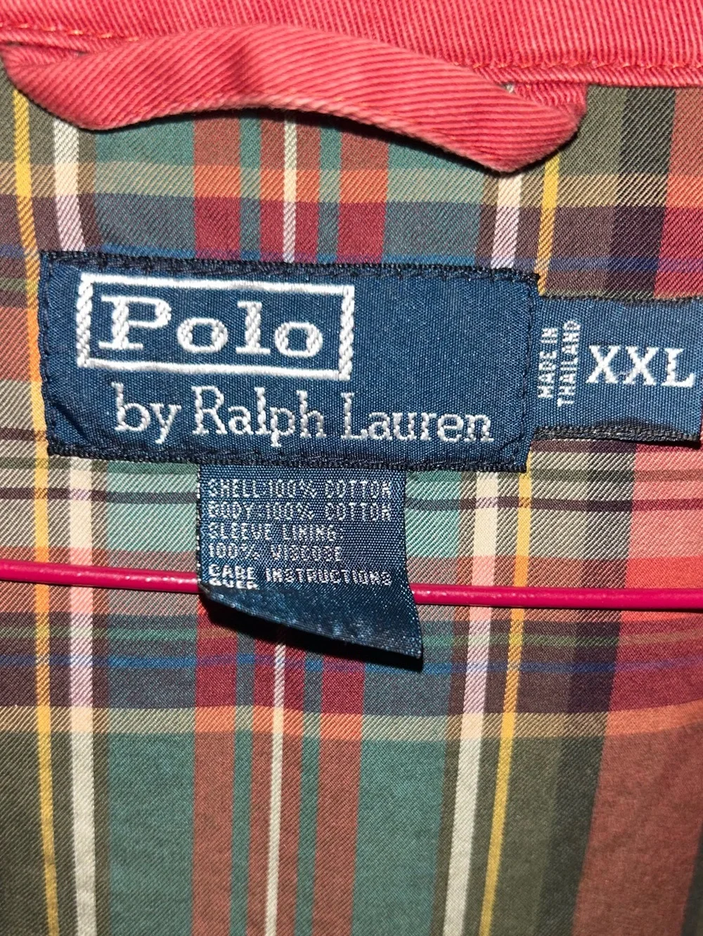 Vintage Polo Ralph Lauren Red Harrington Jacket Men’s XXL
